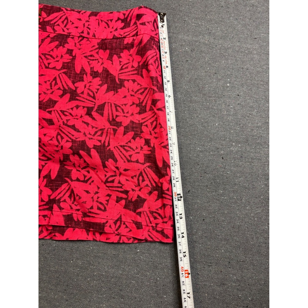 Tommy Bahama Pink Floral Tropical Leaf Print Shorts Womens 8 Casual Vacation - Picture 4 of 5